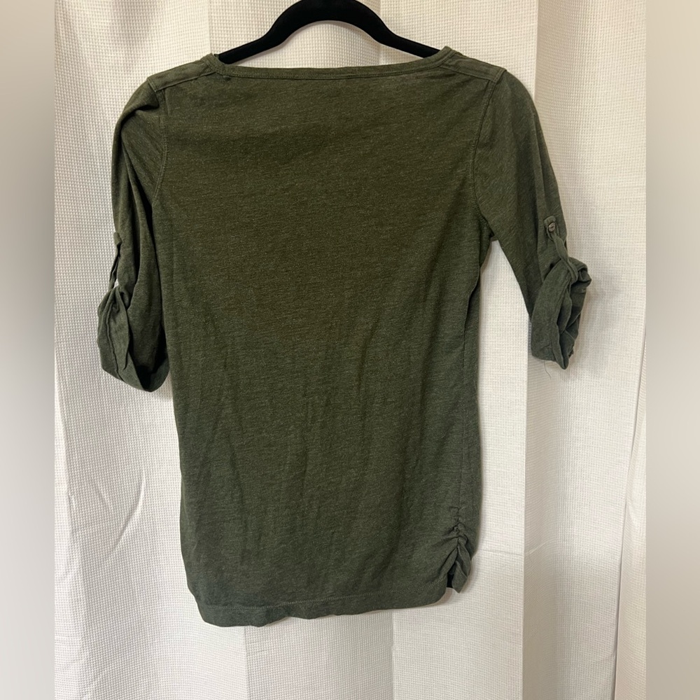 Henley short sleeve 90s Joey potter Dawson creek fashion Mosscore size medium - Picture 5 of 5